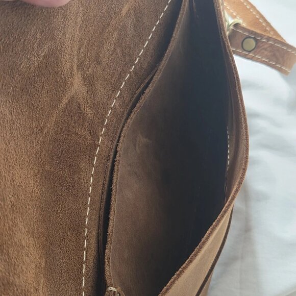 Portland Leather Goods Brown Crossbody Envelope Purse - Picture 7 of 13